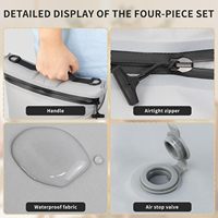 Sac de rangement professionnel réutilisable étanche IPX8 avec fermeture éclair, sacs sous vide durables et peu encombrants pour les essentiels de voyage