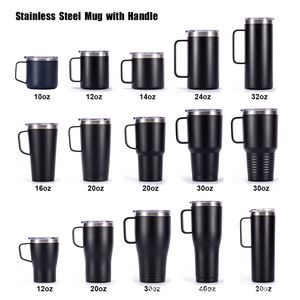 Vaso Térmico de Acero Inoxidable con Aislamiento al Vacío de Doble Pared, con Asa, para Café, Viajes, Personalizable con Logotipo, 12oz, 14oz, 20oz - Product Image 5