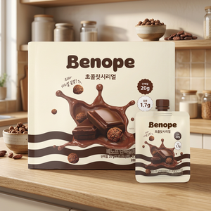 [BENOPE] batido de proteína de cereal coreano sabor a chocolate 20g polvo de reemplazo de comida de alta proteína con coberturas crujientes - Product Image 2