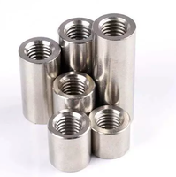 Polished Stainless Steel Fully Threaded Right Hand CLASS 4 Metric Sleeve Bar Stud Rod Coupling Nut Black Oxide Finish for Water