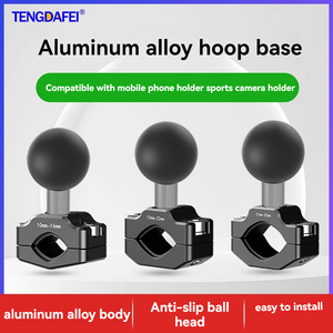 Phổ Bóng đầu xe máy điện thoại chủ Handlebar kẹp hợp kim nhôm gắn kết u-bolt cơ sở đường ray gương chiếu hậu khung - Product Image 5