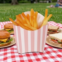 Conteneur alimentaire en papier personnalisé en gros avec logo, boîte à frites jetable écologique pour les restaurants de hamburgers