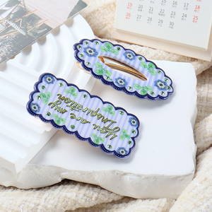 WENNAN Nuevas Pinzas para el Cabello con Diseño Floral y Decoración de Diamantes de Imitación, Pinzas de Cocodrilo Modernas para el Cabello, para Uso Diario - Product Image 5