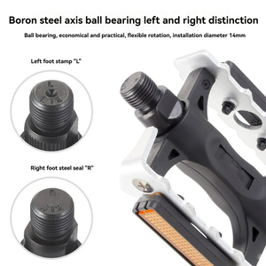 Nouvelles pédales en alliage d'aluminium légères, pliables, antidérapantes, étanches, avec double roulement DU, ultra légères et authentiques - Product Image 5