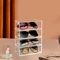 Organizador de Gafas de Sol de Acrílico, Estuche Transparente para Exhibir Gafas de Sol, Gafas, Relojes, Joyas y Accesorios Pequeños