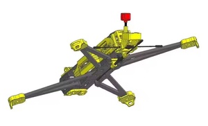 Easyfly 5-6-7-inch tùy chỉnh thực hiện FPV sợi <span class=keywords><strong>carbon</strong></span> <span class=keywords><strong>Drone</strong></span> khung với <span class=keywords><strong>CNC</strong></span> nhôm cam tấm cho RC <span class=keywords><strong>Drone</strong></span> bộ phận phụ kiện - Product Image 4