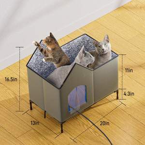 Nueva casa para mascotas con calefacción al aire libre, resistente a la intemperie, cálida, cama para dormir para perros, invierno, cachorros, gatos, casa, cama, criadero - Product Image 5