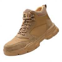 Bottes de sécurité d'hiver à bout large en acier, basses, en cuir véritable, unisexe, anti-écrasement, antidérapantes et anti-abrasion pour le travail