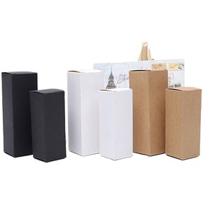 Máscara de lápiz labial botella de aceite esencial cuentagotas caja de embalaje cosmético conjunto caja de papel blanco y negro papel Kraft fijo - Product Image 1