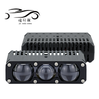 Faro Antiniebla Auxiliar JHS con 3 Lentes LED Canbus y Solenoide para Coche, Moto, Camión, SUV y Todoterreno