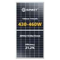 Sunket Bifacial Solar Panel 400W 450W 500W 550W 600W 700W 1000W Mono Half Cell Solar Photovoltaic Panels PV Module Price Factory