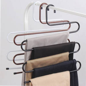 Wholesale Wholesale 5 Layers Multi-functional Stainless Steel Eco-friendly Clothing Organizer Non-slip Pant Storage Rack - Product Image 5