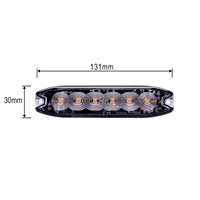 Luz de Advertencia Empotrada de Alta Calidad con Certificación E-mark, 6 LED de 3W Cada Uno, IP67, Función de Memoria, 12-24V, Luz Auxiliar para Parachoques de Camión
