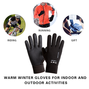 Gants de sport d'hiver pour la course à pied cyclisme fête équitation-écran <span class=keywords><strong>tactile</strong></span> coupe-vent imperméable antidérapant polaire épaissie mitaines d'échauffement - Product Image 5
