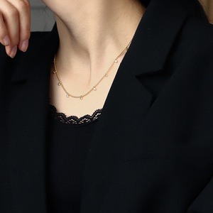 Unisex Classic Geometric Design Crystal Beads Brass Zircon <b>Charm</b> Necklace Claw Setting Hot Sale Fashion Pearl Main Stone for - Product Image 5