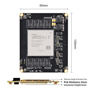 Placa base Puzhi Xilinx Virtex-7 FPGA Core V7690T PCIe 3.0 FMC DDR3 528 I/O <span class=keywords><strong>Vivado</strong></span> 2019.1 - Product Image 4
