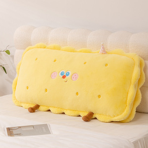 Cute Cookie Plush Throw Pillow Pink Yellow Plush <b>Doll</b> Pillow Home Decoration Gifts for Children Adults Soft PP Cotton Pillow - Product Image 2