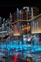 Fontaine de piste de danse à LED en acier inoxydable Installation facile Équipement de pont sec pour usage public extérieur Parc de lac de jardin populaire