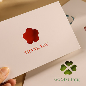 Carte de remerciement créative pour la Saint-Valentin, style européen, service après-vente, estampage à chaud, pour fleuriste simple - Product Image 4