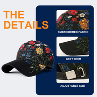 Gorra de béisbol de seis paneles con logotipo personalizado, gorras de estilo chino para mujer, gorra de moda con bordado pesado, gorras de diseñador.