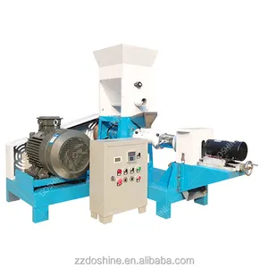 Fish feed floating pellet mill plant dog cat dry pet feed granulator single screw poultry food pellet extruder machine