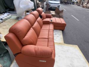 Modern Luxury Power Reclining Sofa Synthetic Leather Living Room Furniture Set USB Ports <b>Electric</b> Recliner Extendable Metal - Product Image 2