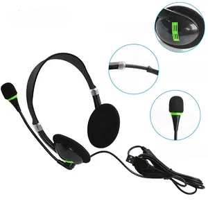 Aangepaste Usb Microfoon Hoofdtelefoon Met Grote Verpakking Stereo Geluidskwaliteit Headset Voor Luchtvaartmaatschappijen Gaming Onderwijs Bedrade Oortelefoon