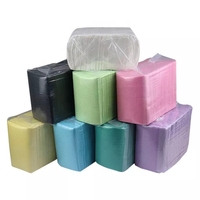Bavoirs dentaires imperméables jetables pour salon de beauté, tampons de tatouage colorés