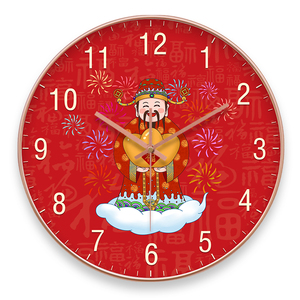 นาฬิกาทรงกลมขนาด16นิ้วแบบเงียบปรับแต่งได้พร้อมกรอบสีทองดีไซน์เพื่อความมั่งคั่งของจีน - Product Image 3