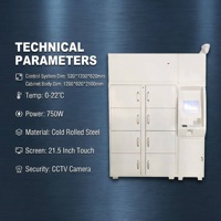 Casier intelligent moderne en acier inoxydable avec serrure électronique, pour extérieur, durable, numérique, IoT