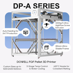 DP-A1216-12 5000g/hour High Flow Speed Temperature Big Large Size FGF PP Glass Fiber Granule Industrial <b>3d</b> <b>Printer</b> PLA La - Product Image 2
