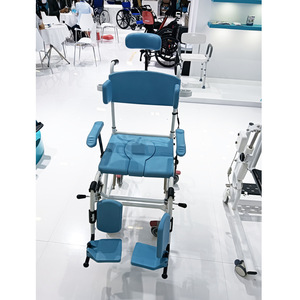 OEM Wheeled <b>Commode</b> Chair With Shower Mobility Toilet Bath Seat For Elderly Care 250 Kg Capacity <b>Portable</b> Modern Plastic - Product Image 3