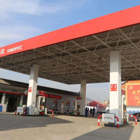 Harga pabrik stasiun Gas/kanopi stasiun bensin struktur baja prefabrikasi