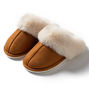 Chaussons d'intérieur et d'extérieur en suè<span class=keywords><strong>de</strong></span> fourré pour hommes, femmes et couples, protection automne-hiver avec semelle extérieure en EVA - Product Image 2