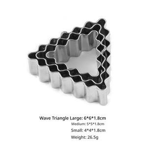 Juego de Cortadores de Galletas de Acero Inoxidable de Tres Piezas de Primera Calidad <span class=keywords><strong>para</strong></span> Reposteros Caseros, Incluye Formas de Círculo, Corazón y Estrella - Product Image 2