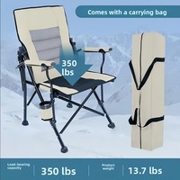 Portable extérieur en aluminium fauteuil épaissi Oxford tissu jardin Camping pêche loisirs meubles pour pique-nique pour l'extérieur