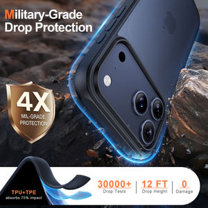 Funda Protectora para Teléfono Móvil Transparente de TPU+PC, Anti-Impresiones Digitales, Resistente a Impactos, Sensación de Piel de Lujo, Venta al Por Mayor para iPhone 17 Pro Max, 16, 15, 14, 13 - Product Image 5