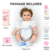 Poupée Reborn Lifereborn de 20 pouces, réaliste, en silicone, mignonne, douce, pour filles, poupée de mode, jouets en vinyle