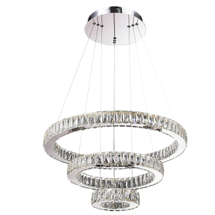 现代水晶环吊灯led水晶灯悬挂式吊灯