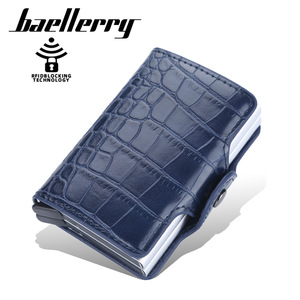 Baellerry Men's Card Holder Crocodile Pattern PU Leather RFID Blocking <b>Small</b> <b>Wallet</b> For Credit Cards - Product Image 5