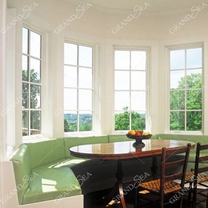 Fenêtre à <span class=keywords><strong>baie</strong></span> classique à prix abordable en aluminium blanc avec double vitrage trempé, 3 panneaux - Product Image 3