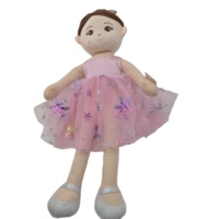 OEM ODM Poupée en peluche personnalisée pour filles, robe tutu rose à flocons de neige, jouet en peluche pour enfants