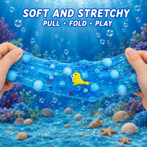 <span class=keywords><strong>Slime</strong></span> Crujiente Pre-elaborado <span class=keywords><strong>con</strong></span> Bolas de Espuma y Dijes de Animales Marinos, Juguete Sensorial Suave y Elástico para Aliviar el Estrés - Product Image 6