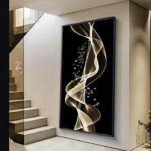 Venta Directa de Fábrica, Pintura Moderna Vertical Simple para Colgar en la Pared, Pintura Abstracta de Porcelana de Cristal - Product Image 2