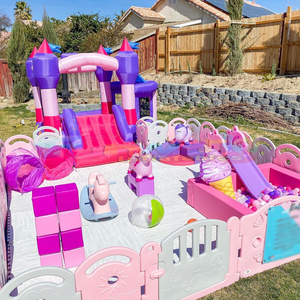 Parque infantil al aire libre personalizado, equipo de juego suave, <span class=keywords><strong>casa</strong></span> de rebote inflable con PISCINA DE BOLAS - Product Image 3
