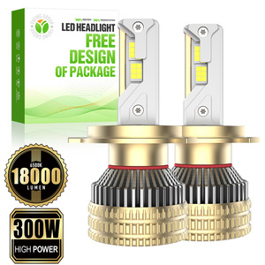 Phares LED 9006 A11 en aluminium aéronautique robuste 300W 18000Lm 6500K 12-24V pour camions commerciaux <span class=keywords><strong>et</strong></span> flottes logistiques - Product Image 1