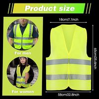 Gilet de sécurité jaune néon personnalisé, haute visibilité, réfléchissant, pour le personnel des événements professionnels, des séminaires et des conférences