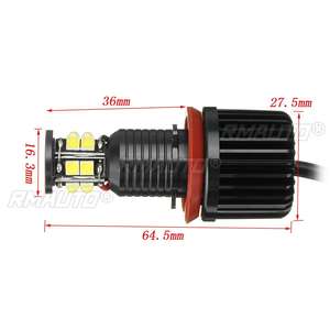 2x 120W H8 Angel Eye Halo Ring Light Auto Lighting 6000K pour BMW E82 E87 E88 E90 E91 E92 E93 E60 E61 E63 E64 E84 X1 E70 X5 E89 - Product Image 3