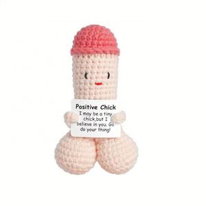 Handmade Positive Dick Christmas White <b>Elephant</b> <b>Gifts</b> for Adults Funny Wiener Crochet with Card Weird Stuff Friend Coworker <b>Gift</b> - Product Image 5