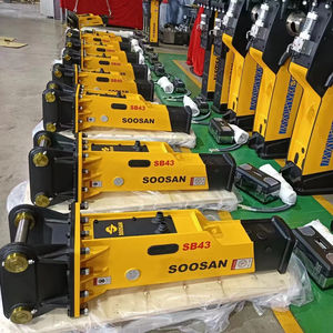 Soosan เบรกเกอร์ไฮดรอลิกชนิดตัวเครื่อง, เบรกเกอร์ไฮดรอลิกแบบกล่อง SB43 1ตัวเบรกเกอร์ตัวเครื่องตัดหลักพร้อมคุณสมบัติมาตรฐานและการรับประกันหนึ่งปี - Product Image 1